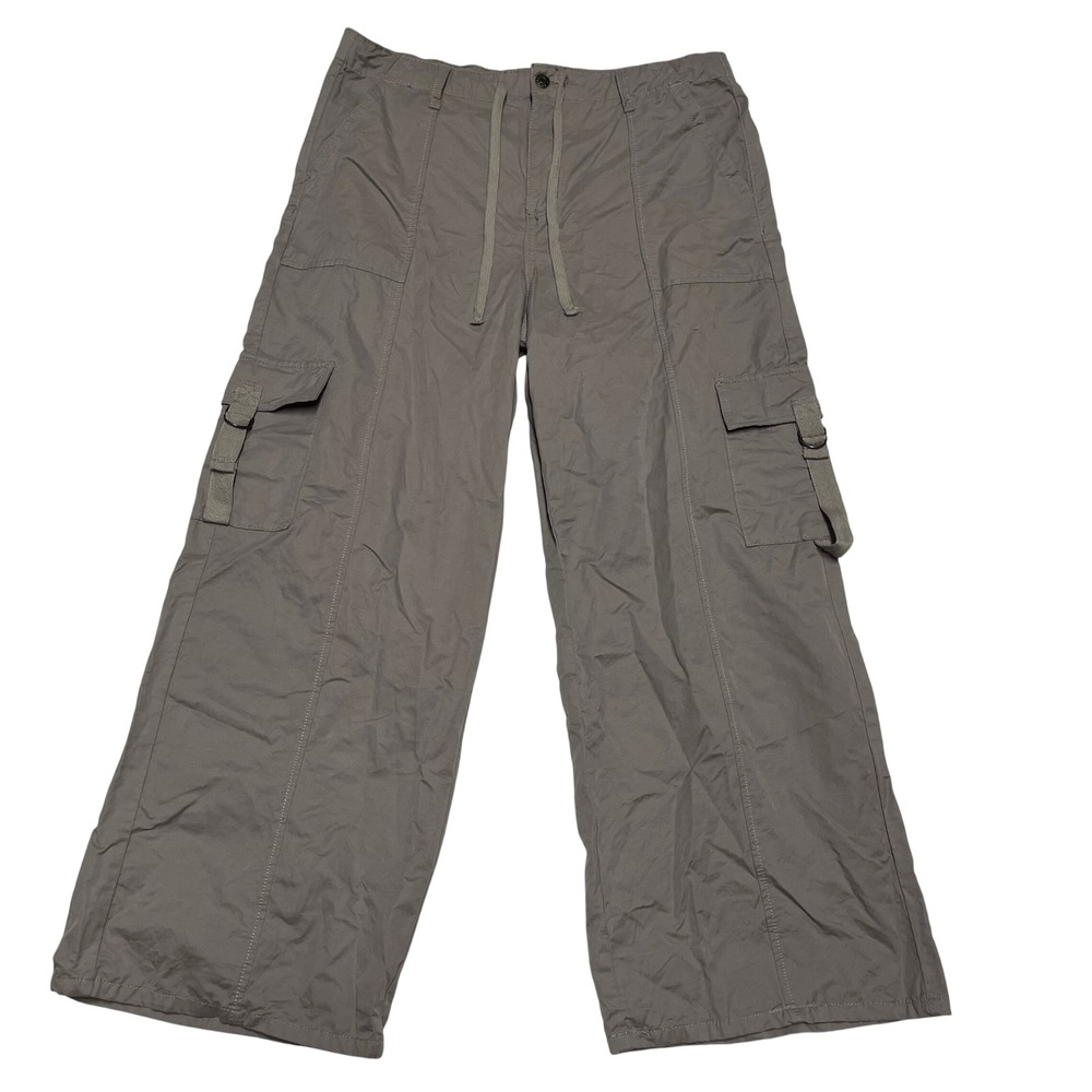Celebrity Pink Womens XL Gray Wide Leg Cargo Pants Elastic Waist Utility